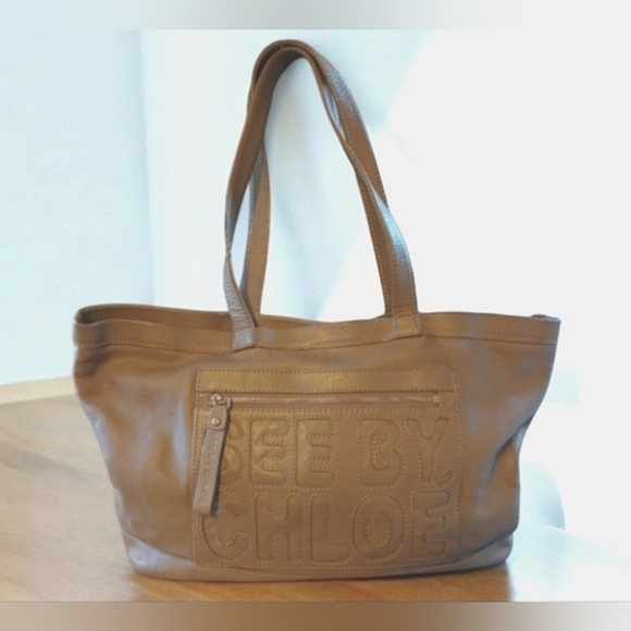 See By Chloe Tan Leather Tote Classic Design - Picture 4 of 8